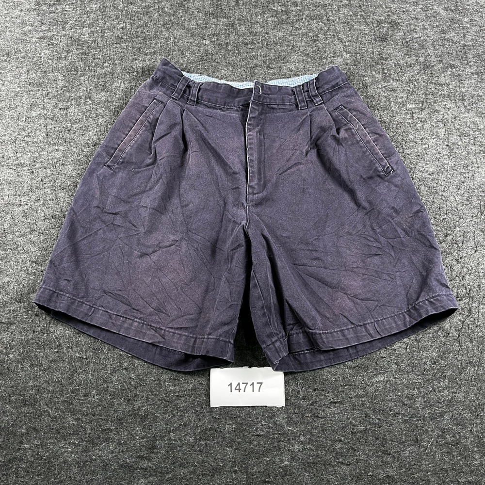 VTG Bugle Boy Shorts Womens 10 Blue Cotton Pleated Pull On Outdoor Summer Wear
